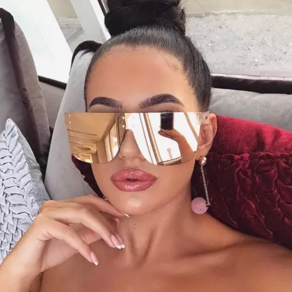 ✨ Rose Gold Trendy Sunglasses - Picture 2 of 2